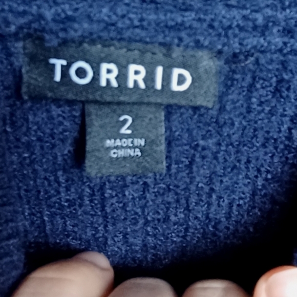 Raglan Torrid tunic multi color striped hoodie/ sweater with pockets sz 2 - Picture 4 of 8